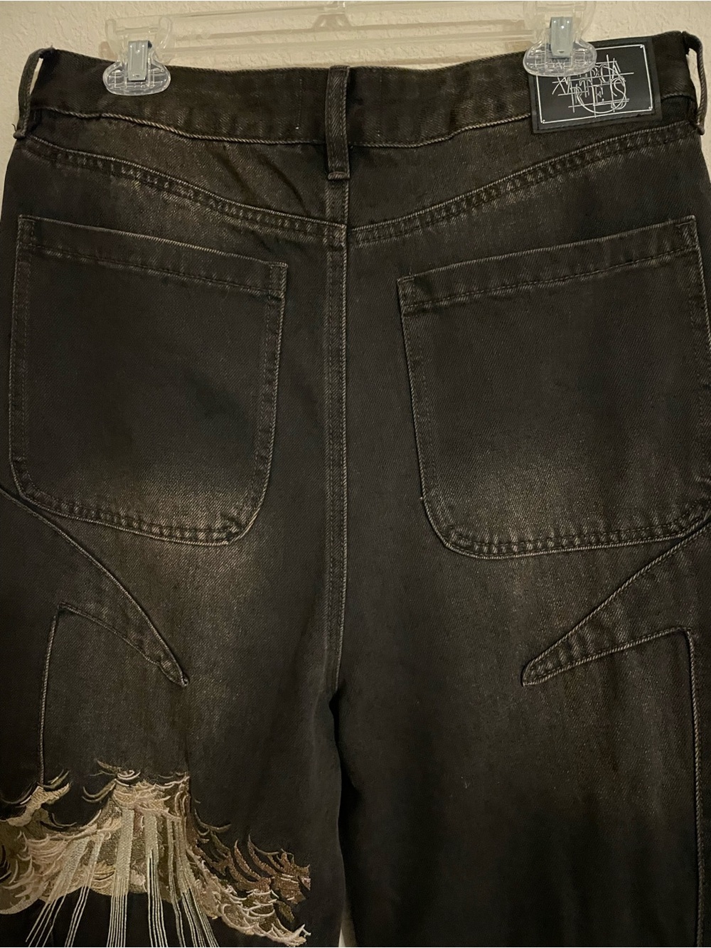 Vescartes Heavens Eclipse Embroidered Jeans Size Large Waist 34 - Picture 11 of 14